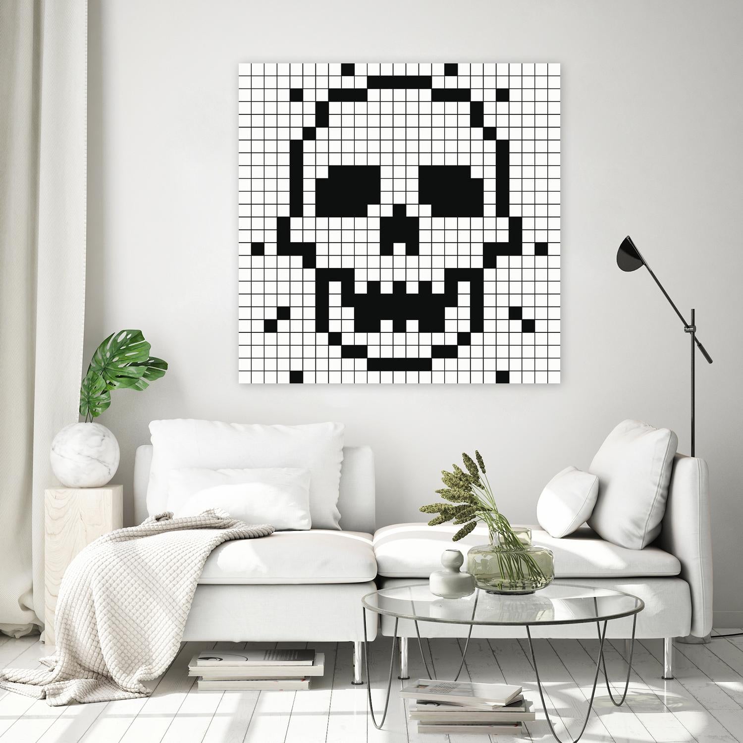 Crossed my Mind by Daleno Art on GIANT ART - white black&white skeleton