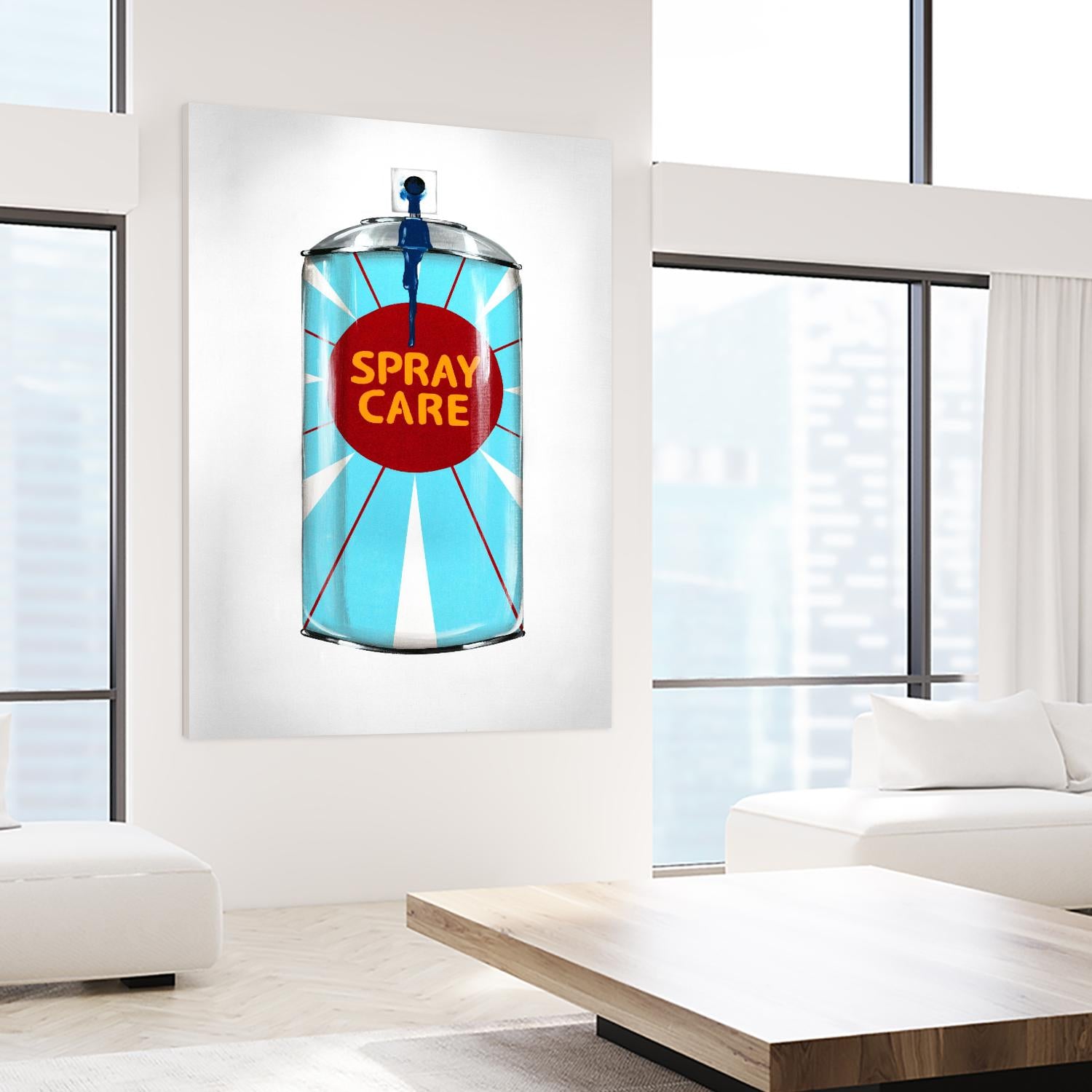 Public Expression II by Daleno Art on GIANT ART - red typography spray can