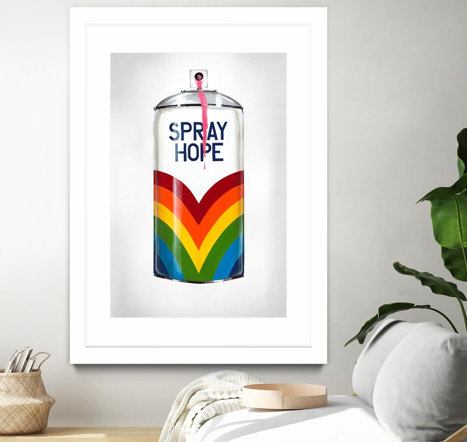 Public Expression VI by Daleno Art on GIANT ART - red typography spray can