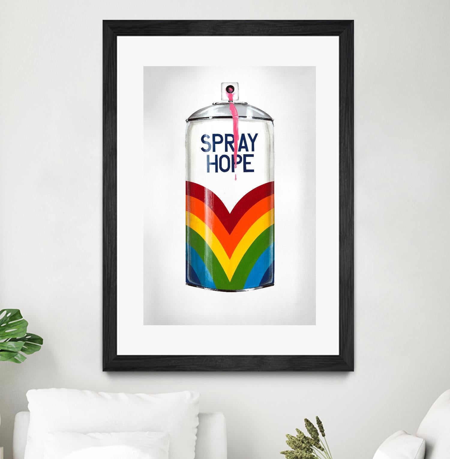 Public Expression VI by Daleno Art on GIANT ART - red typography spray can