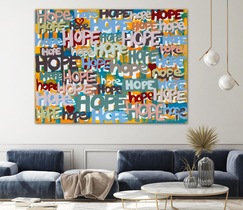 Its Time for Hope by Daleno Art on GIANT ART - red abstract writing