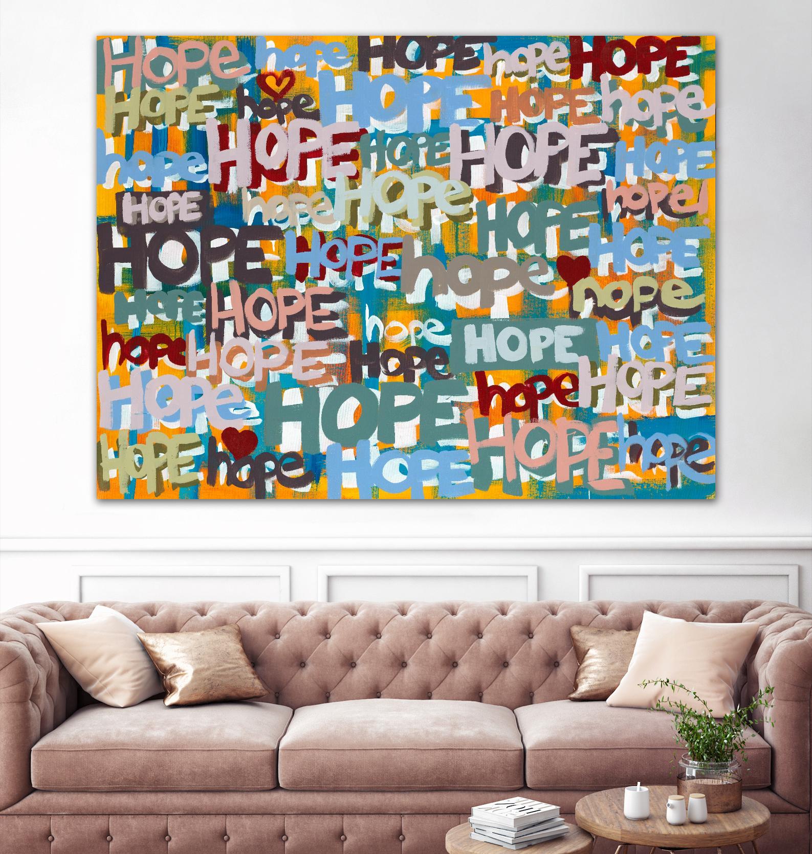 Its Time for Hope by Daleno Art on GIANT ART - red abstract writing