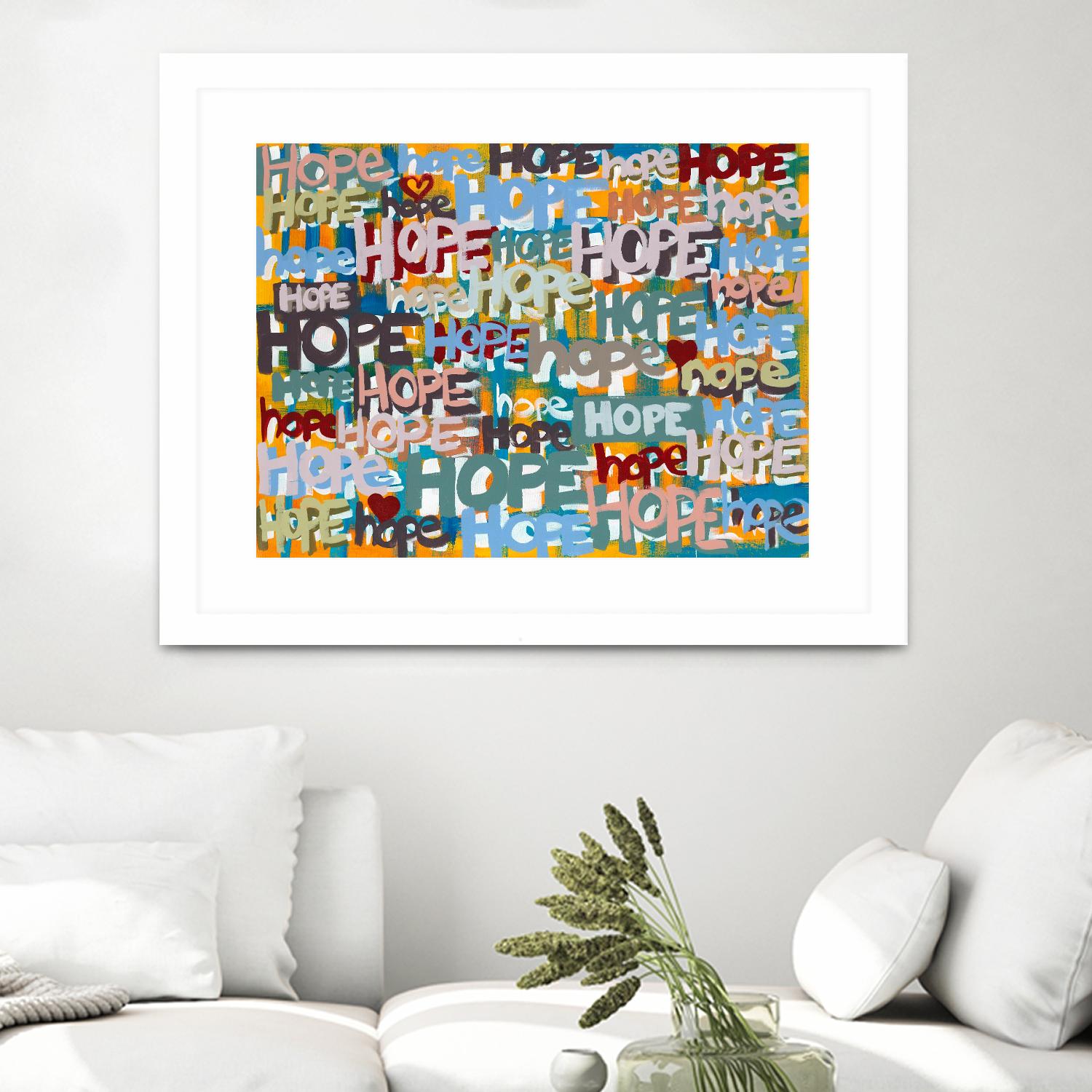 Its Time for Hope by Daleno Art on GIANT ART - red typography writing