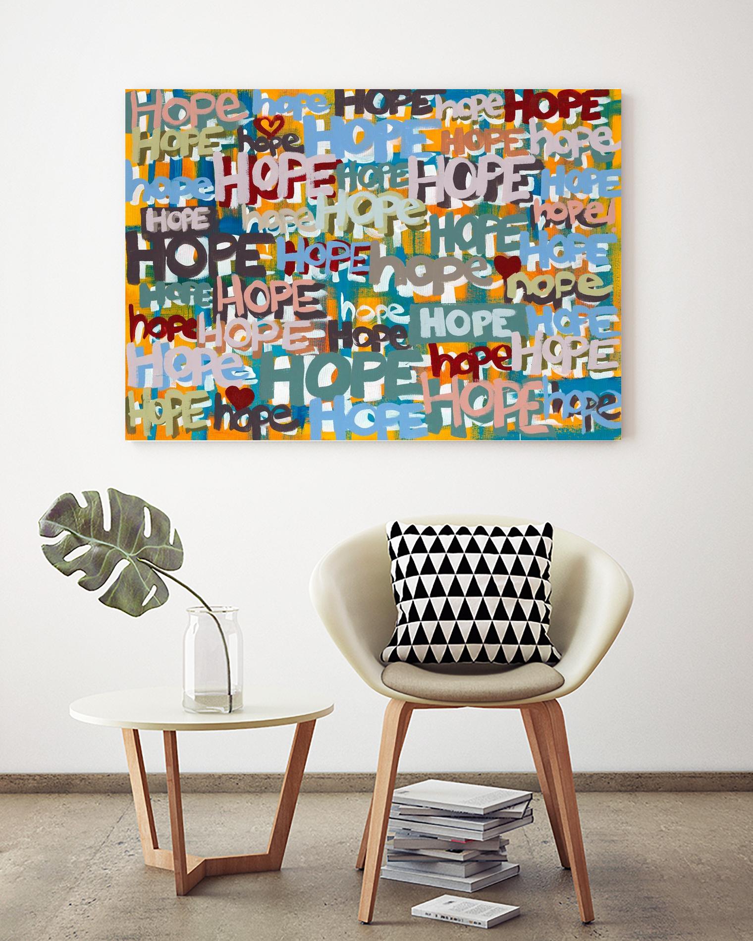 Its Time for Hope by Daleno Art on GIANT ART - red typography writing