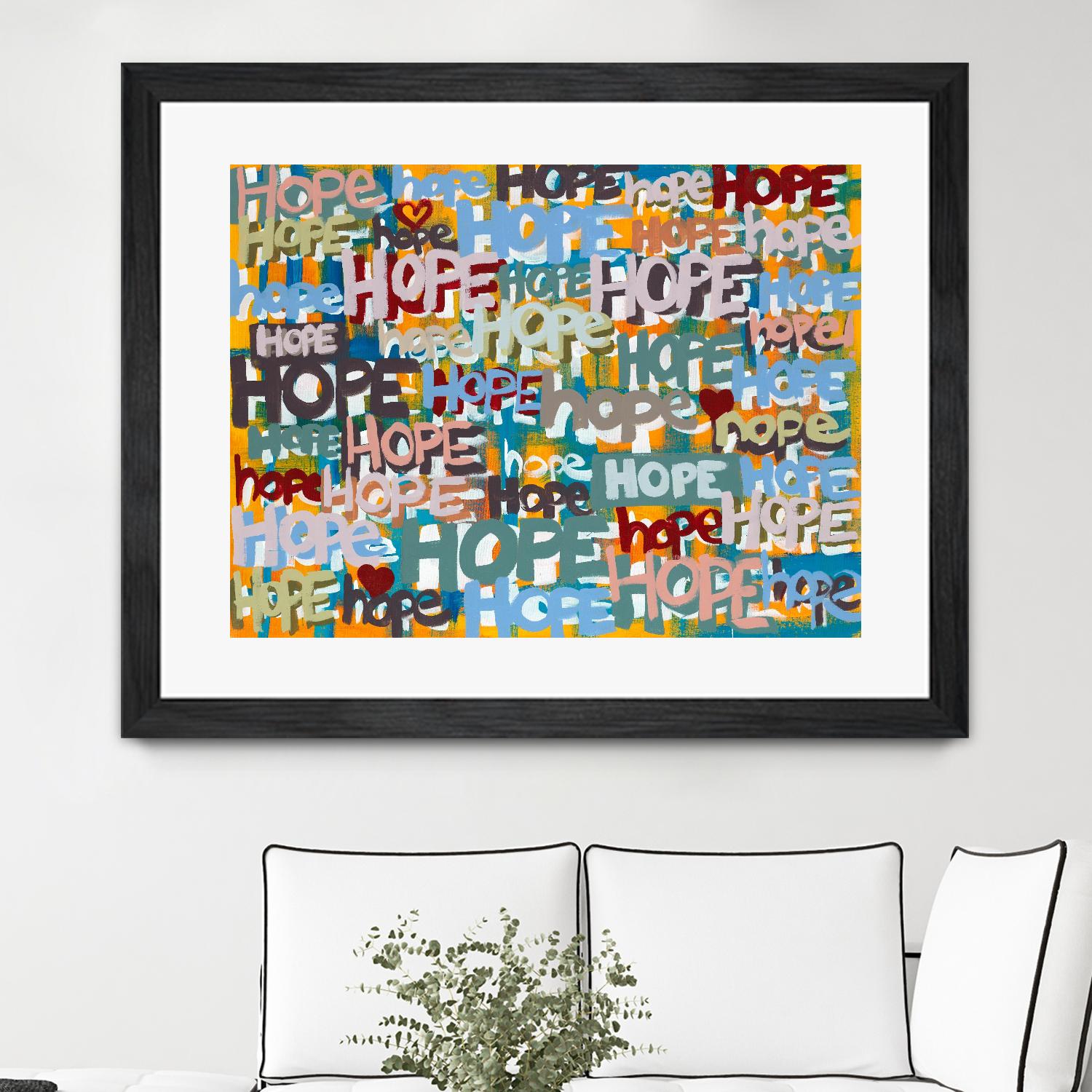 Its Time for Hope by Daleno Art on GIANT ART - red typography writing