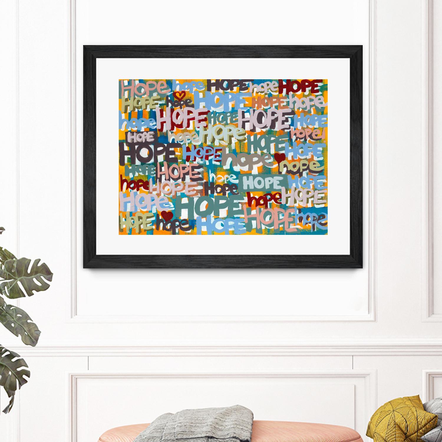 Its Time for Hope by Daleno Art on GIANT ART - red typography writing