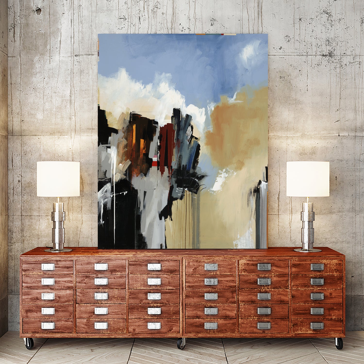 Lost City by Daleno Art on GIANT ART - blue abstract