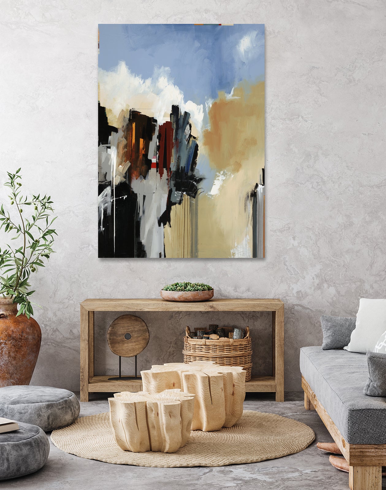 Lost City by Daleno Art on GIANT ART - blue abstract