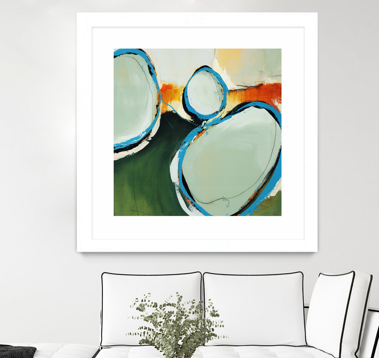 On The Set by Daleno Art on GIANT ART - orange abstract