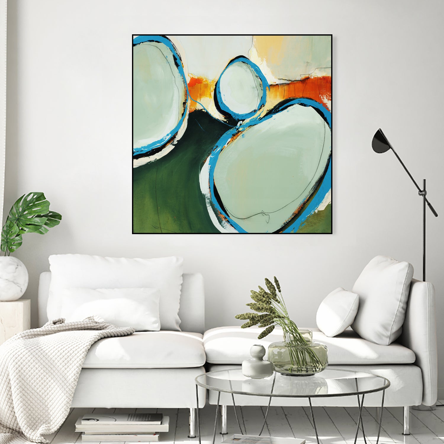 On The Set by Daleno Art on GIANT ART - orange abstract