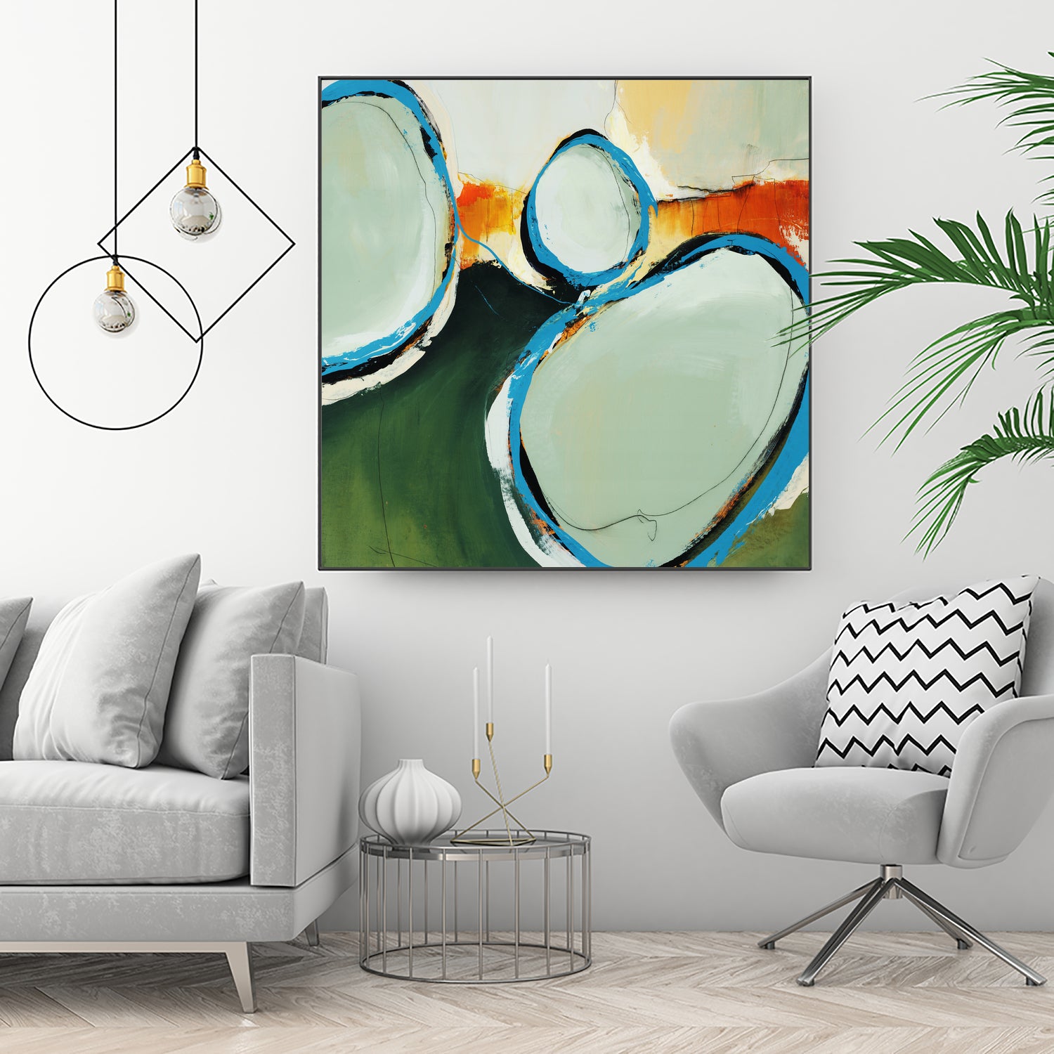 On The Set by Daleno Art on GIANT ART - orange abstract