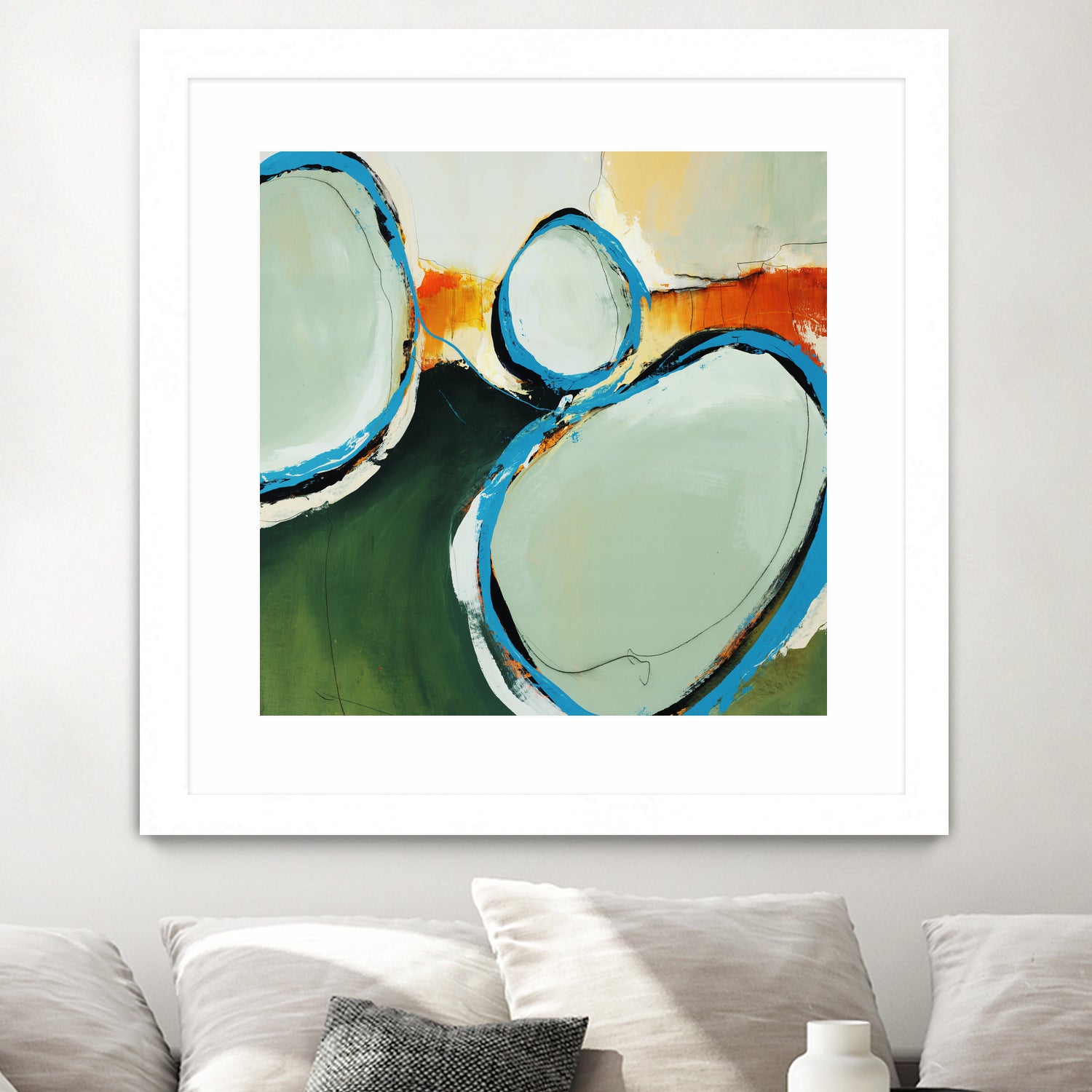 On The Set by Daleno Art on GIANT ART - orange abstract