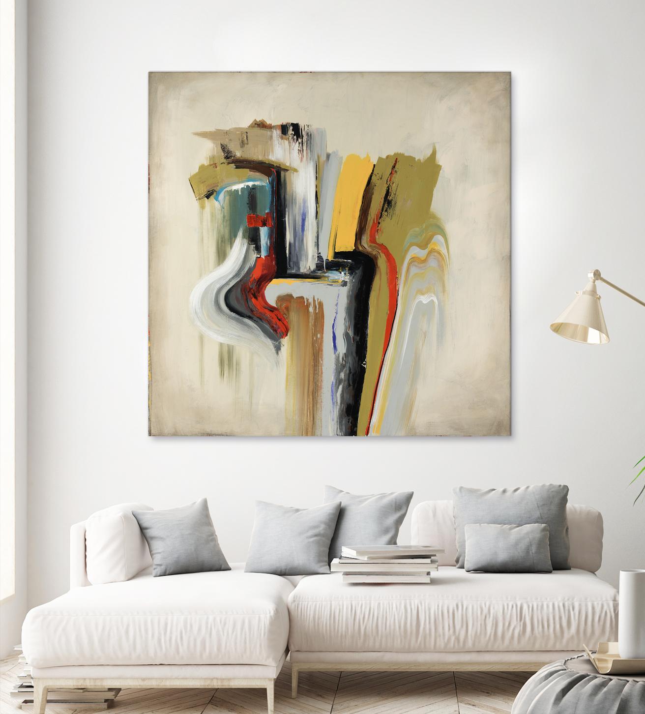 Interfused by Daleno Art on GIANT ART - red shape