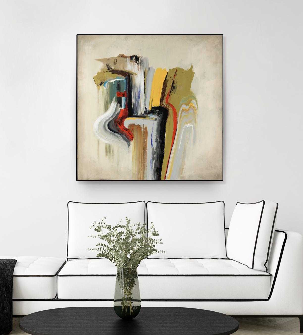 Interfused by Daleno Art on GIANT ART - red shape