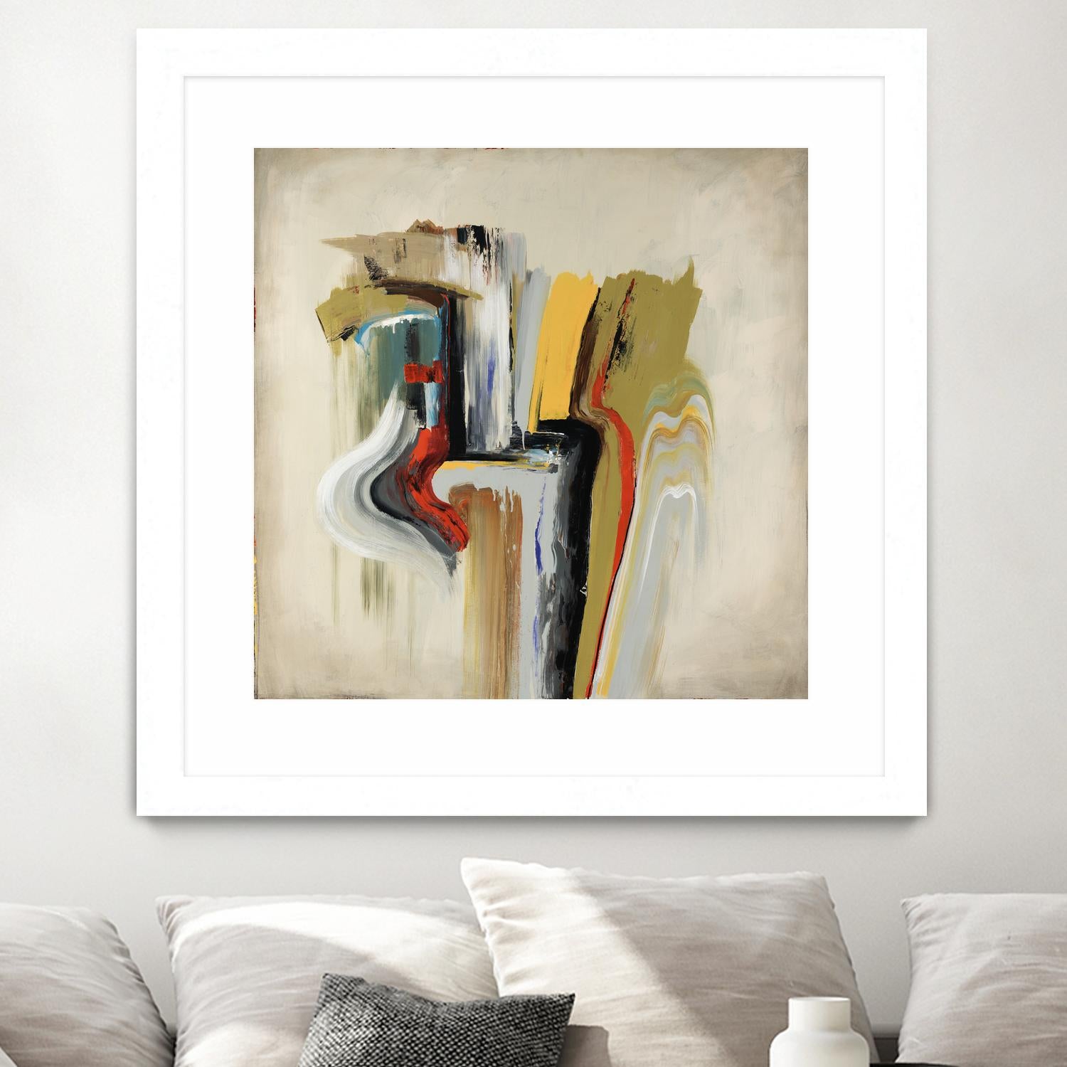 Interfused by Daleno Art on GIANT ART - red shape