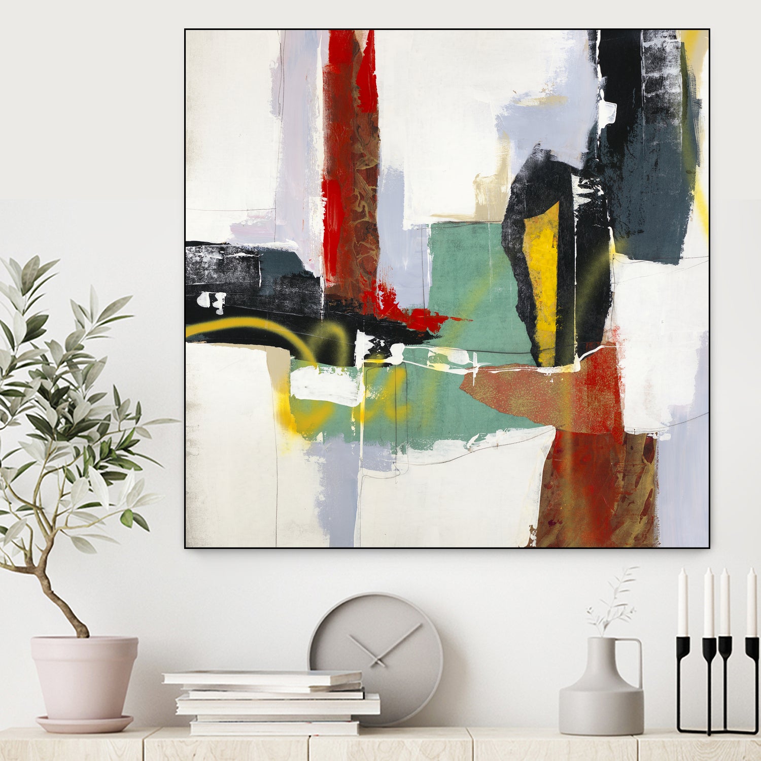 To Tell the Truth III by Daleno Art on GIANT ART - red abstract