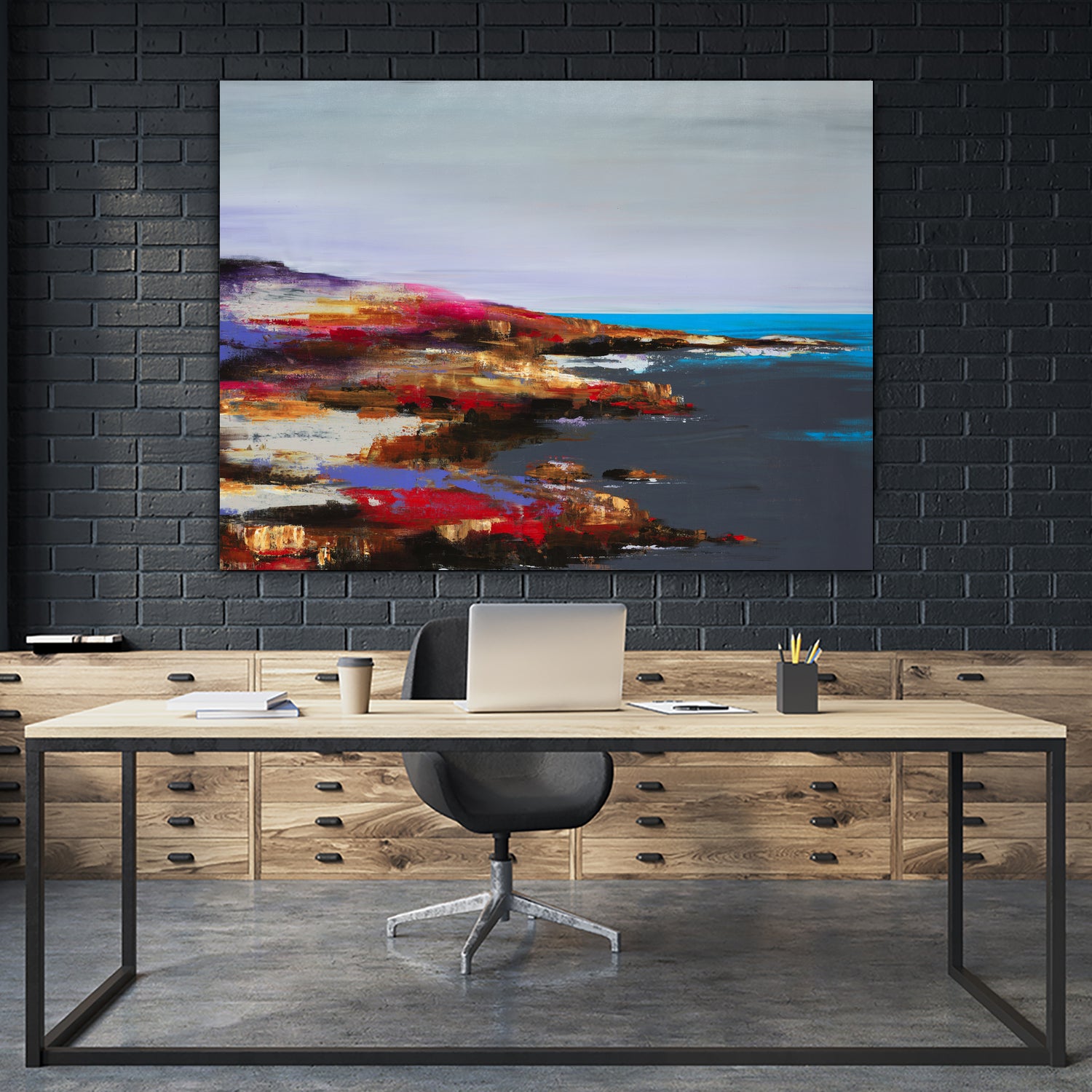 Low Tide Discovery by Daleno Art on GIANT ART - red abstract