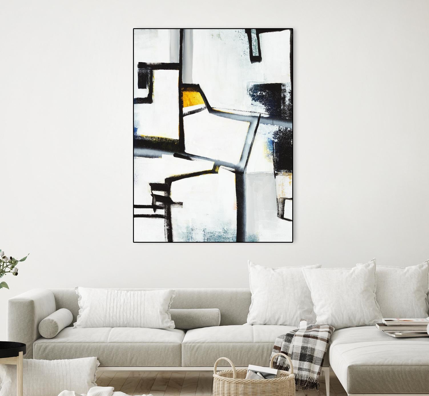 The A Line II by Daleno Art on GIANT ART - white abstract abstrait