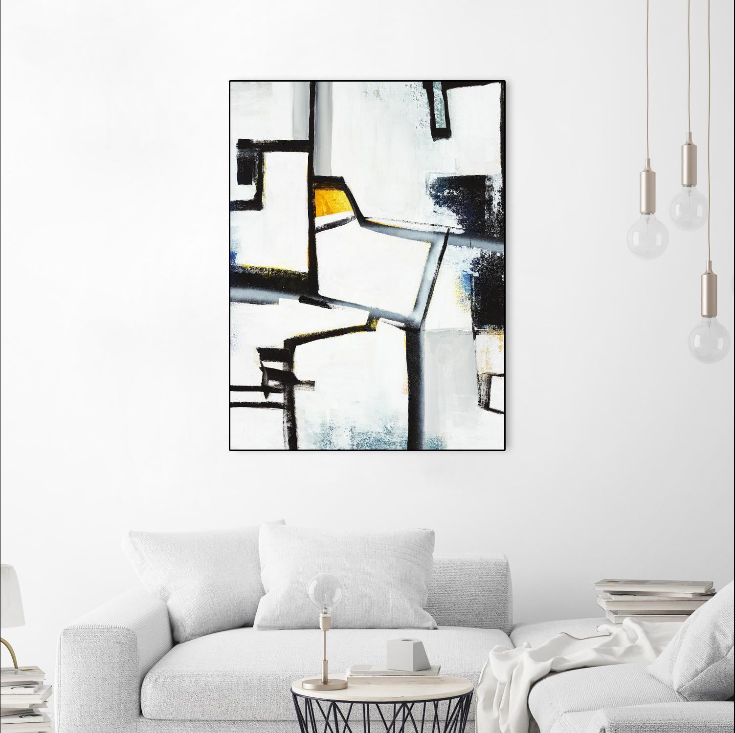 The A Line II by Daleno Art on GIANT ART - white abstract abstrait