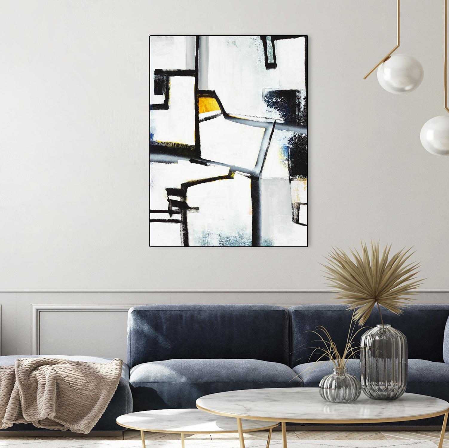 The A Line II by Daleno Art on GIANT ART - white abstract abstrait