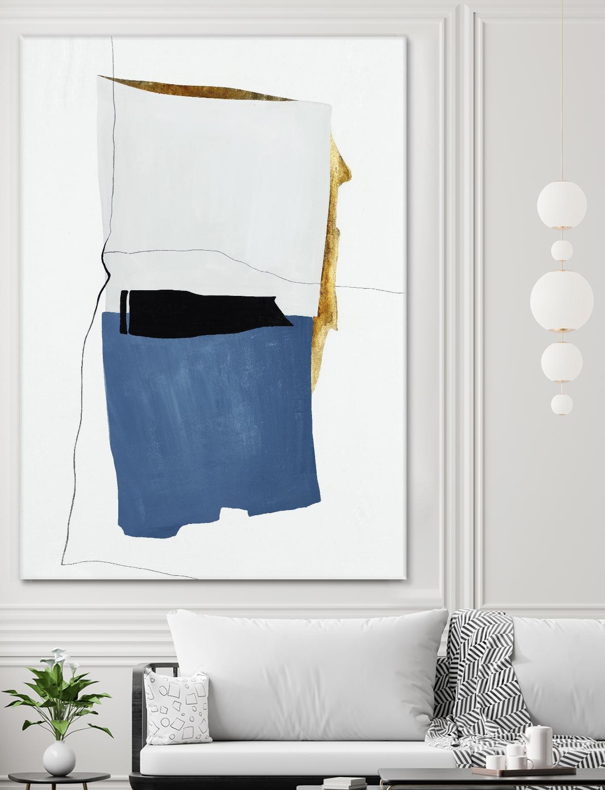 Setting Early I by Daleno Art on GIANT ART - gold shapes abstrait