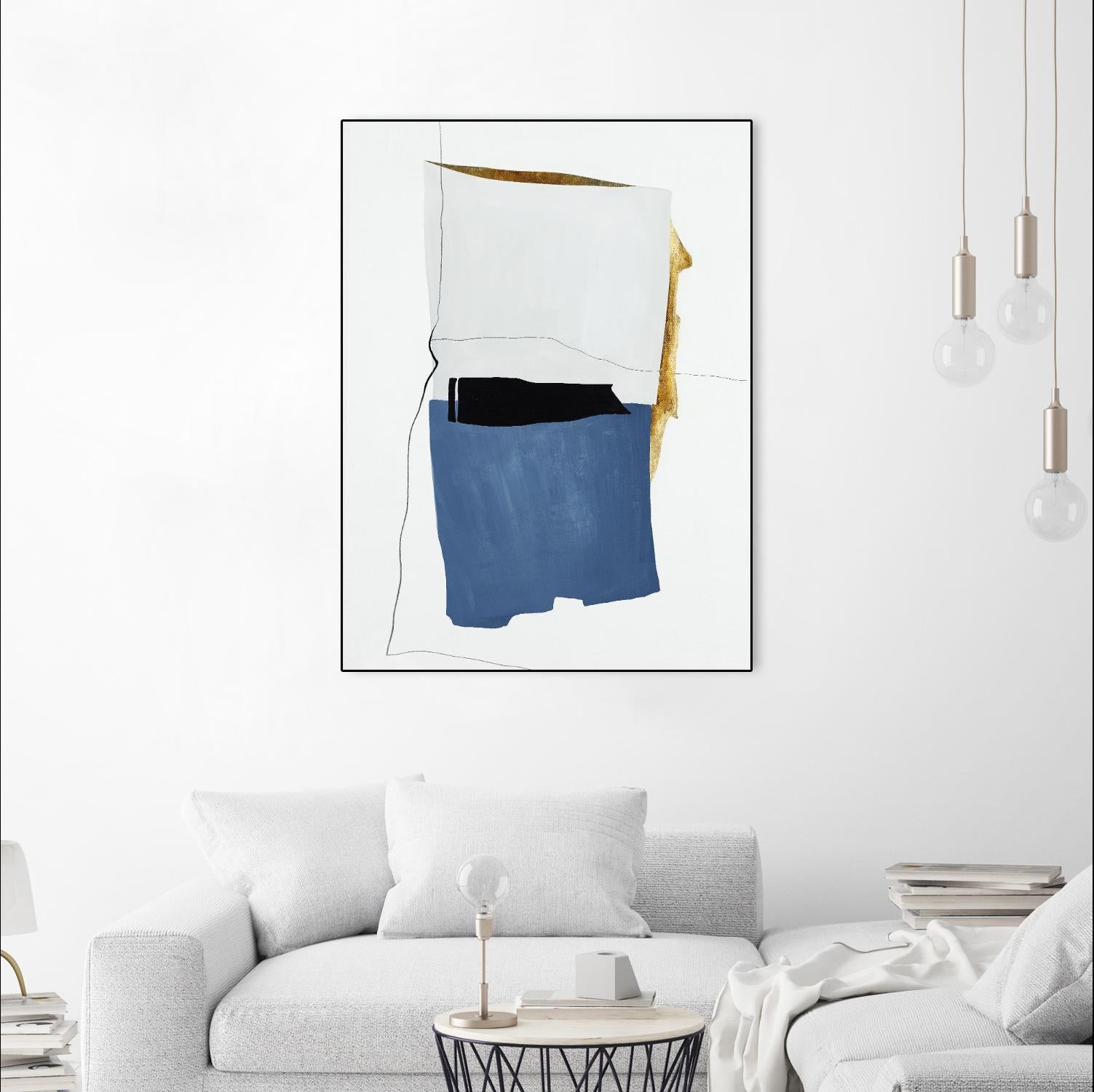 Setting Early I by Daleno Art on GIANT ART - gold shapes abstrait