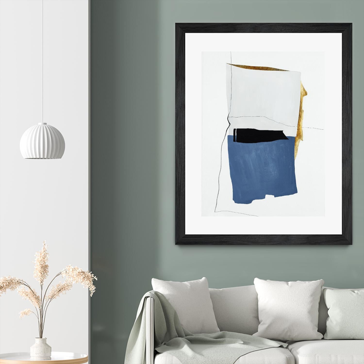 Setting Early I by Daleno Art on GIANT ART - gold shapes abstrait