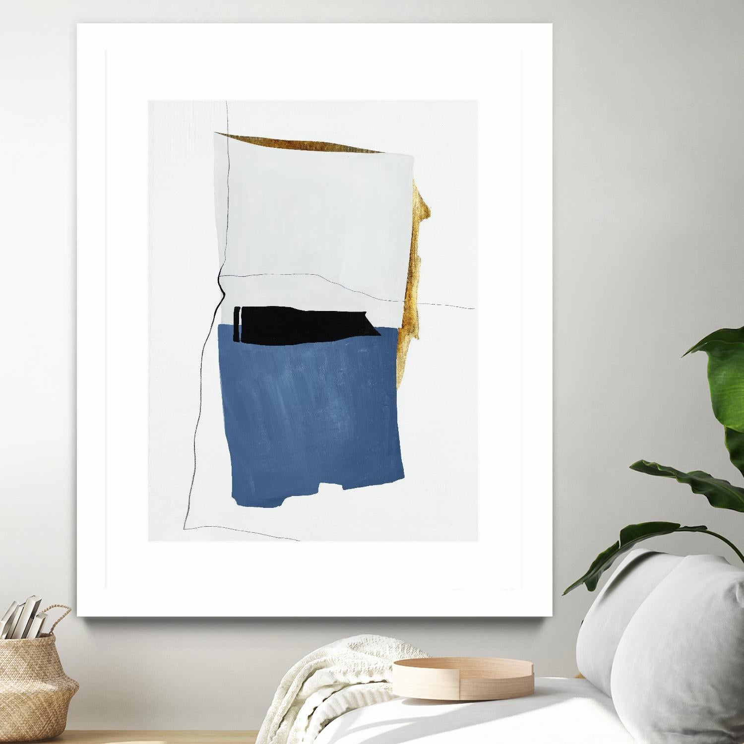 Setting Early I by Daleno Art on GIANT ART - gold shapes abstrait