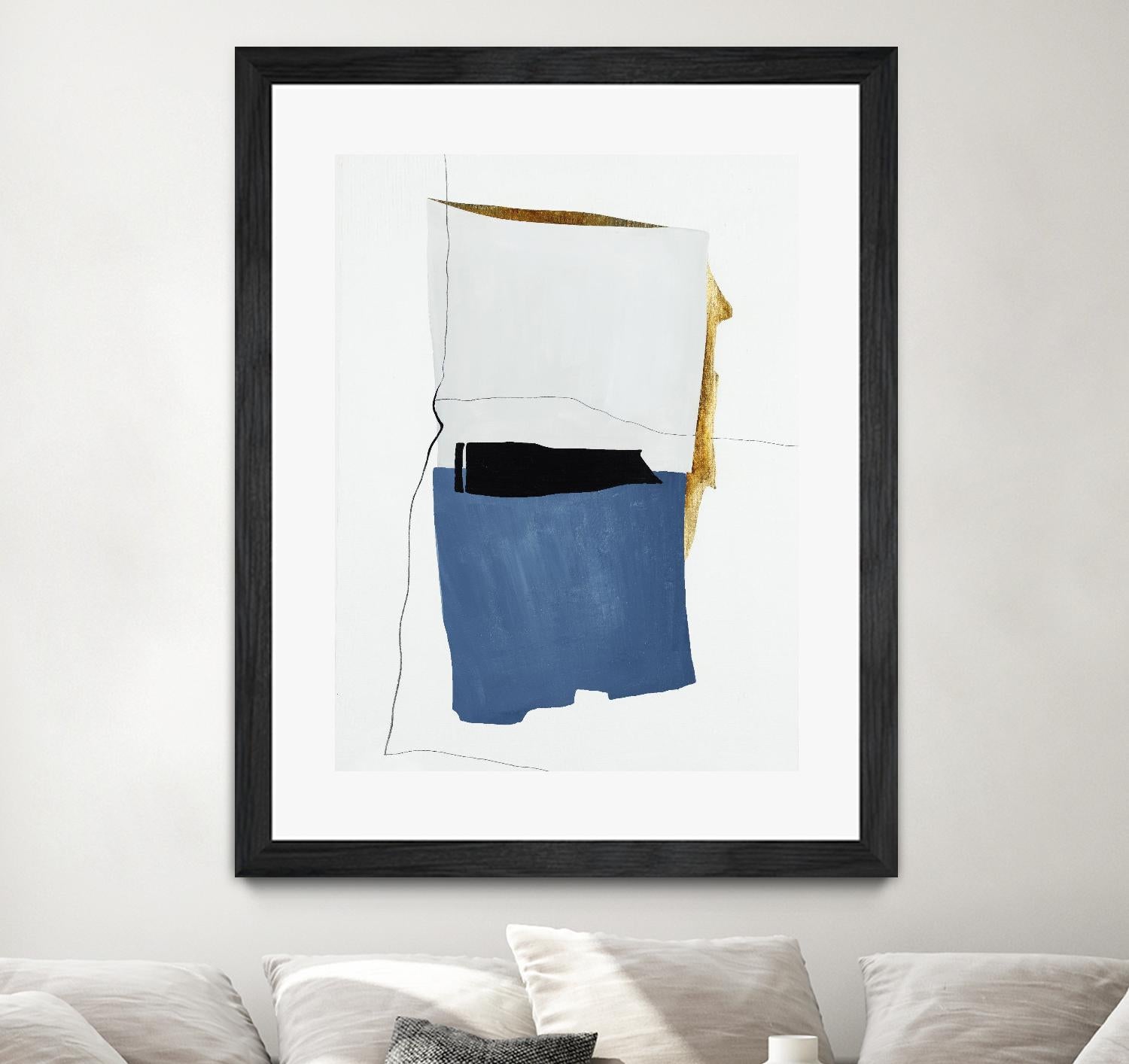 Setting Early I by Daleno Art on GIANT ART - gold shapes abstrait