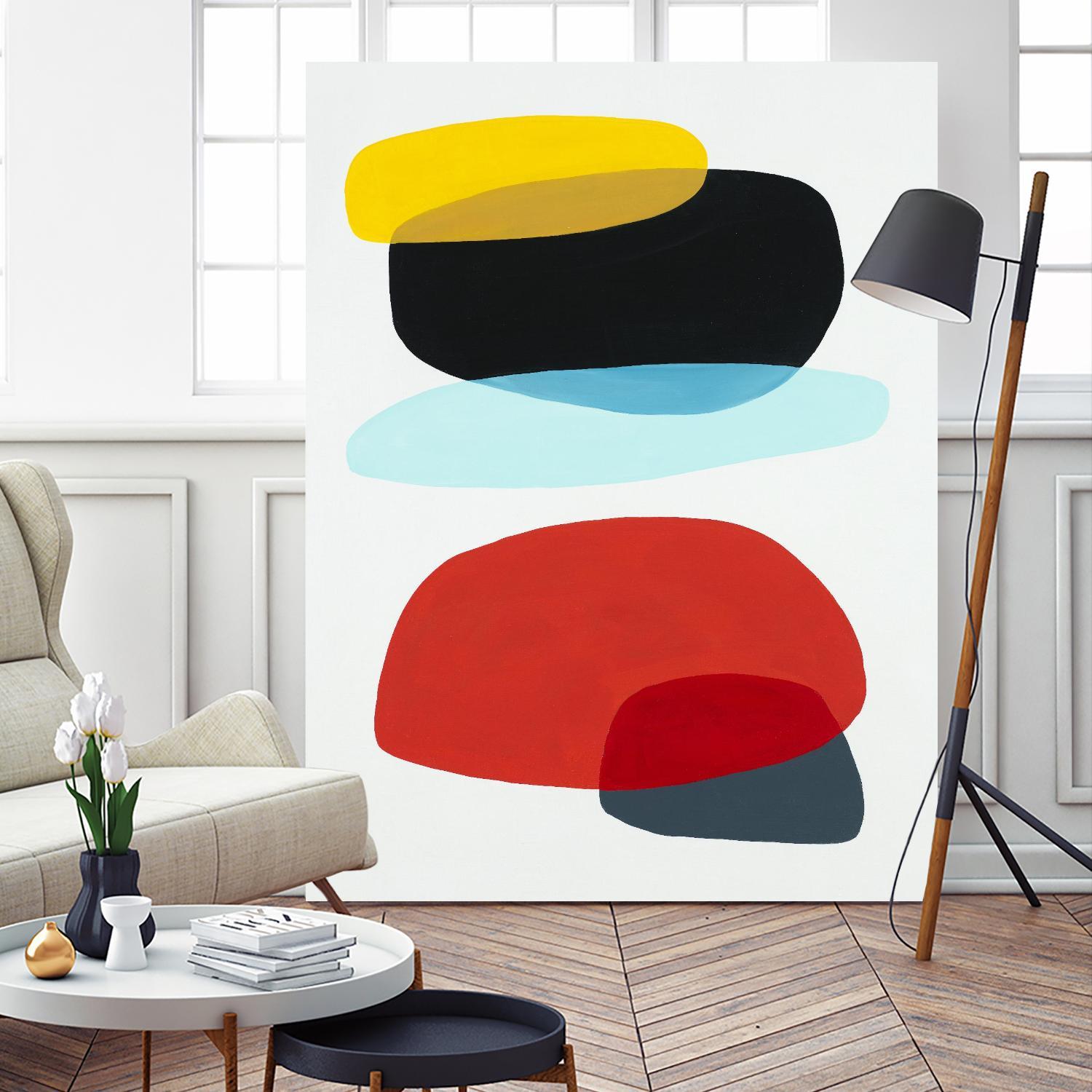 Joy and Pop II by Daleno Art on GIANT ART - red shapes