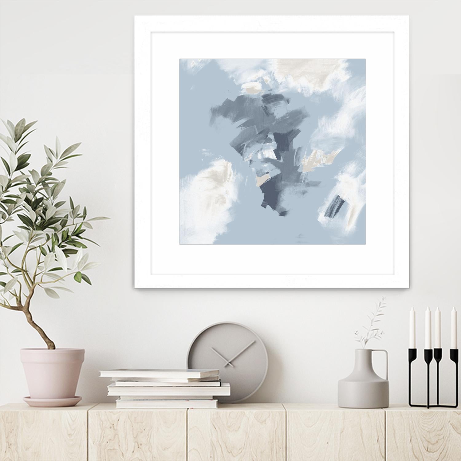 Peaches and Cream II by Daleno Art on GIANT ART - beige abstract