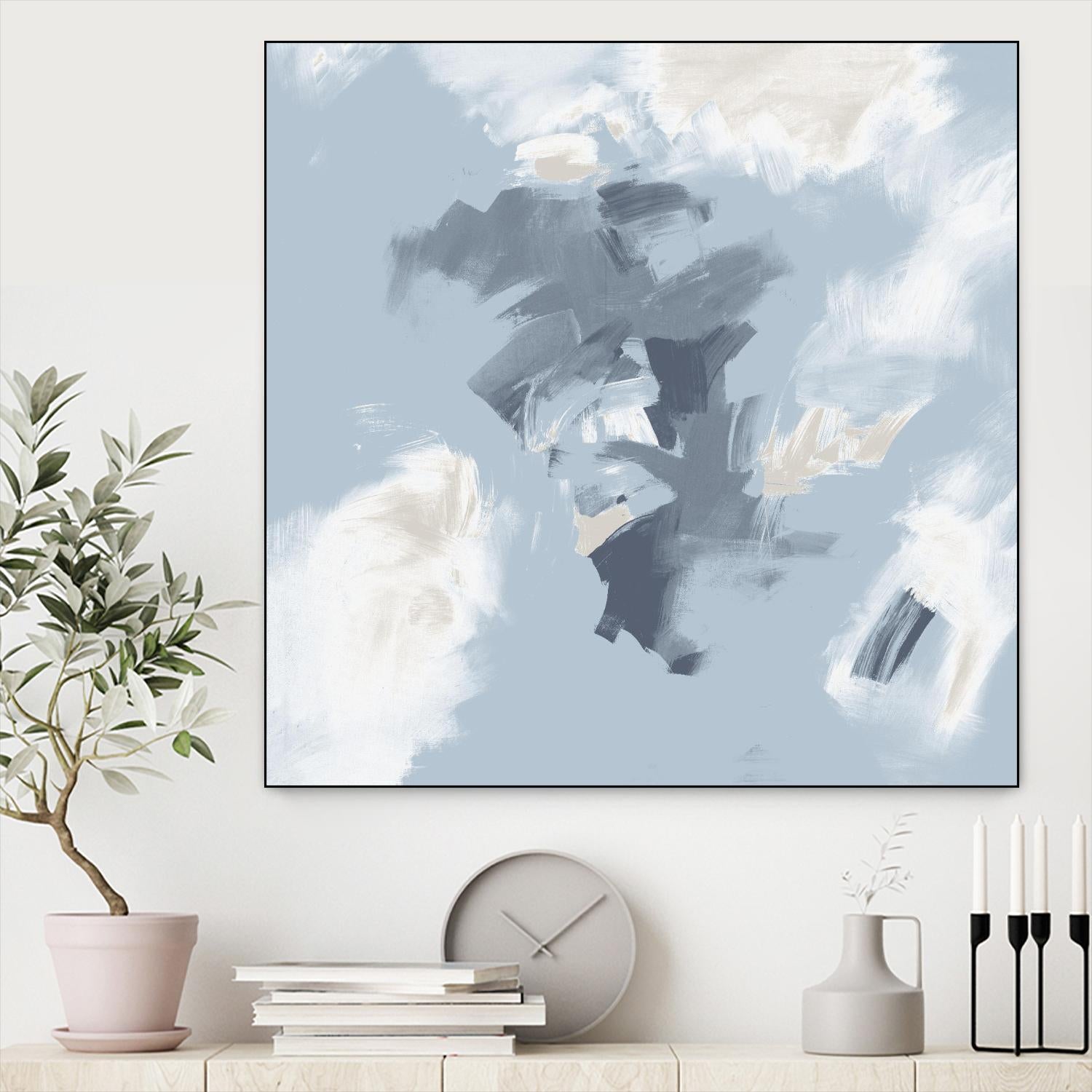 Peaches and Cream II by Daleno Art on GIANT ART - beige abstract