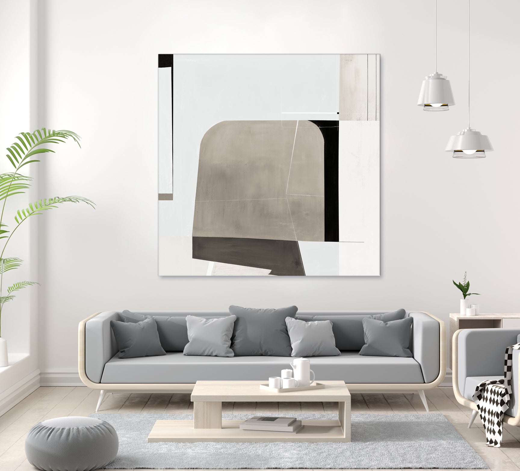 Rugby II by Daleno Art on GIANT ART - beige abstract