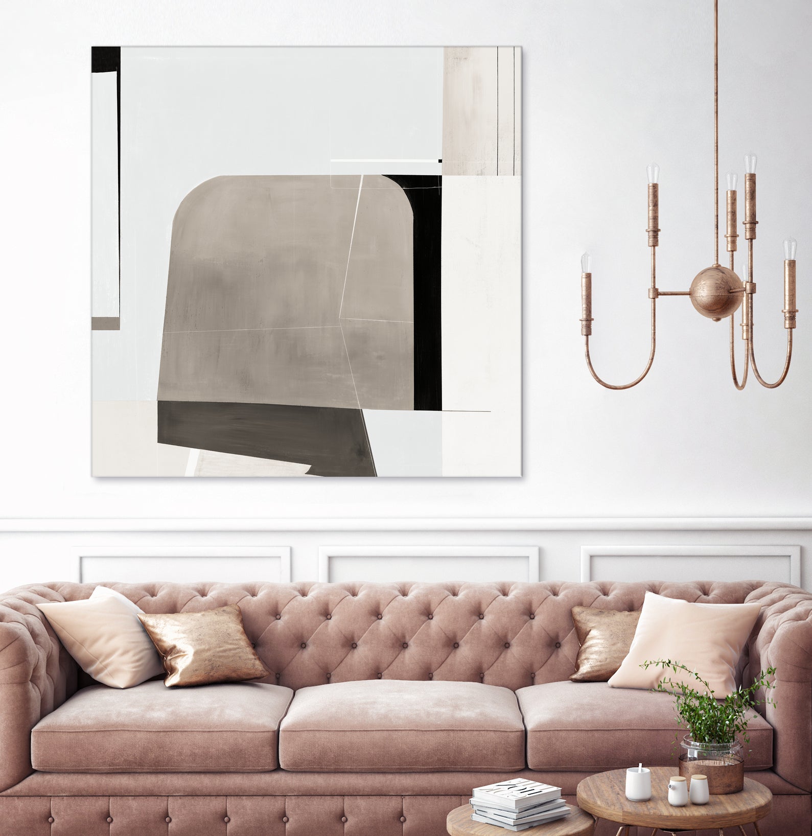 Rugby II by Daleno Art on GIANT ART - beige abstract