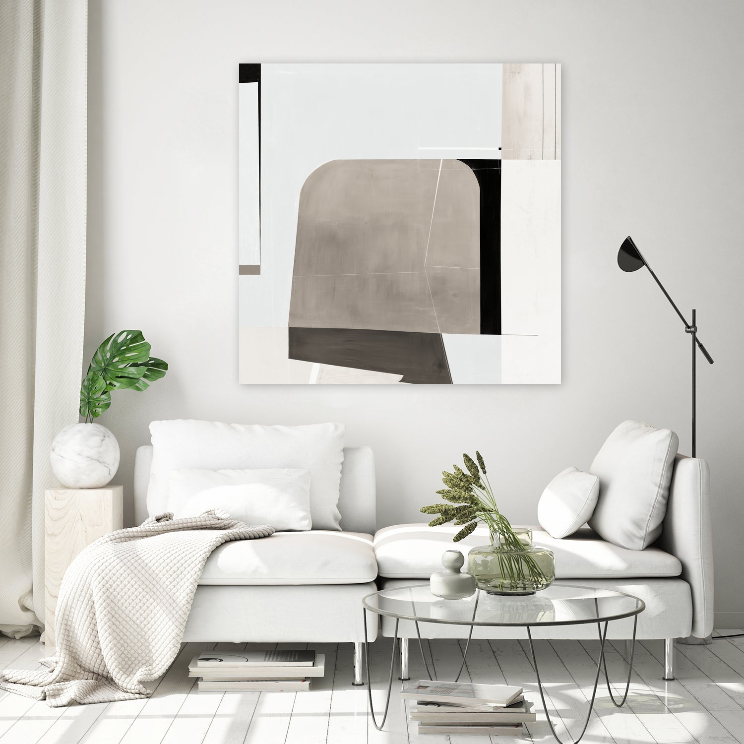 Rugby II by Daleno Art on GIANT ART - beige abstract