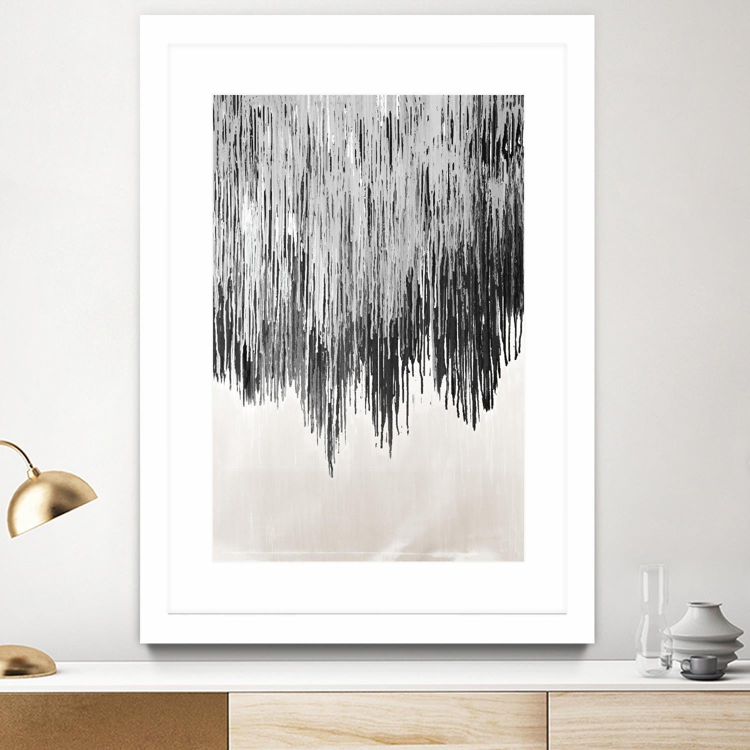 Stained Shower II by Daleno Art on GIANT ART - white abstract abstrait