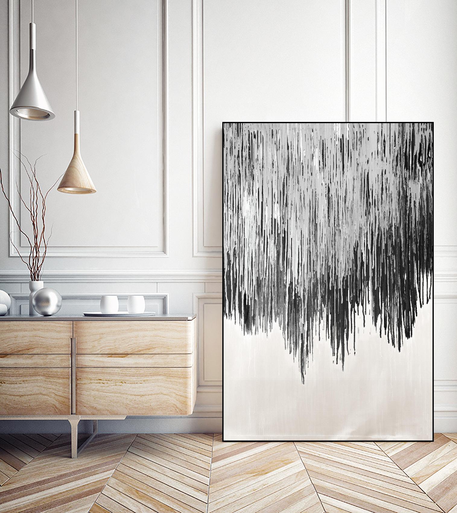 Stained Shower II by Daleno Art on GIANT ART - white abstract abstrait
