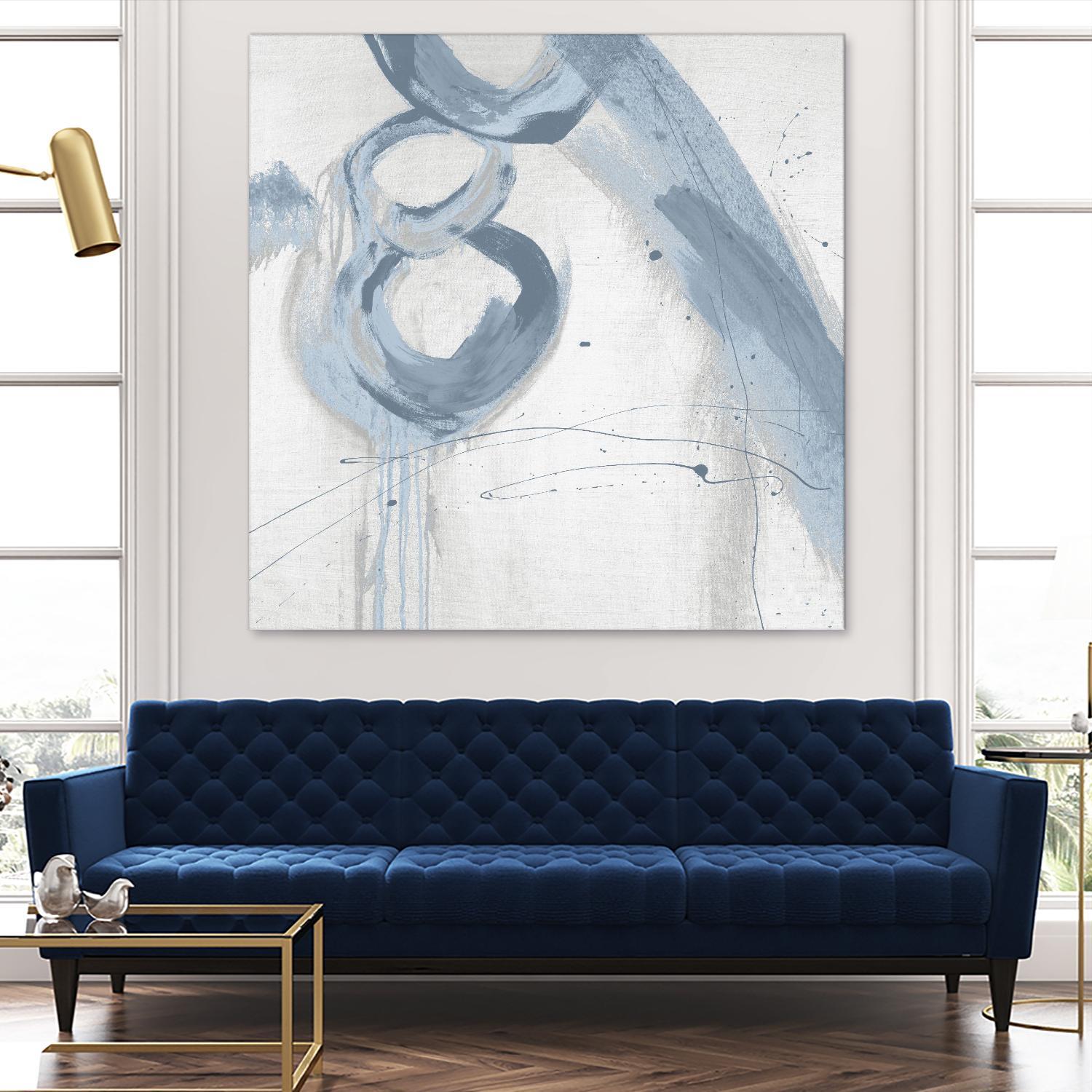 Twice Over VII by Daleno Art on GIANT ART - blue abstract abstrait