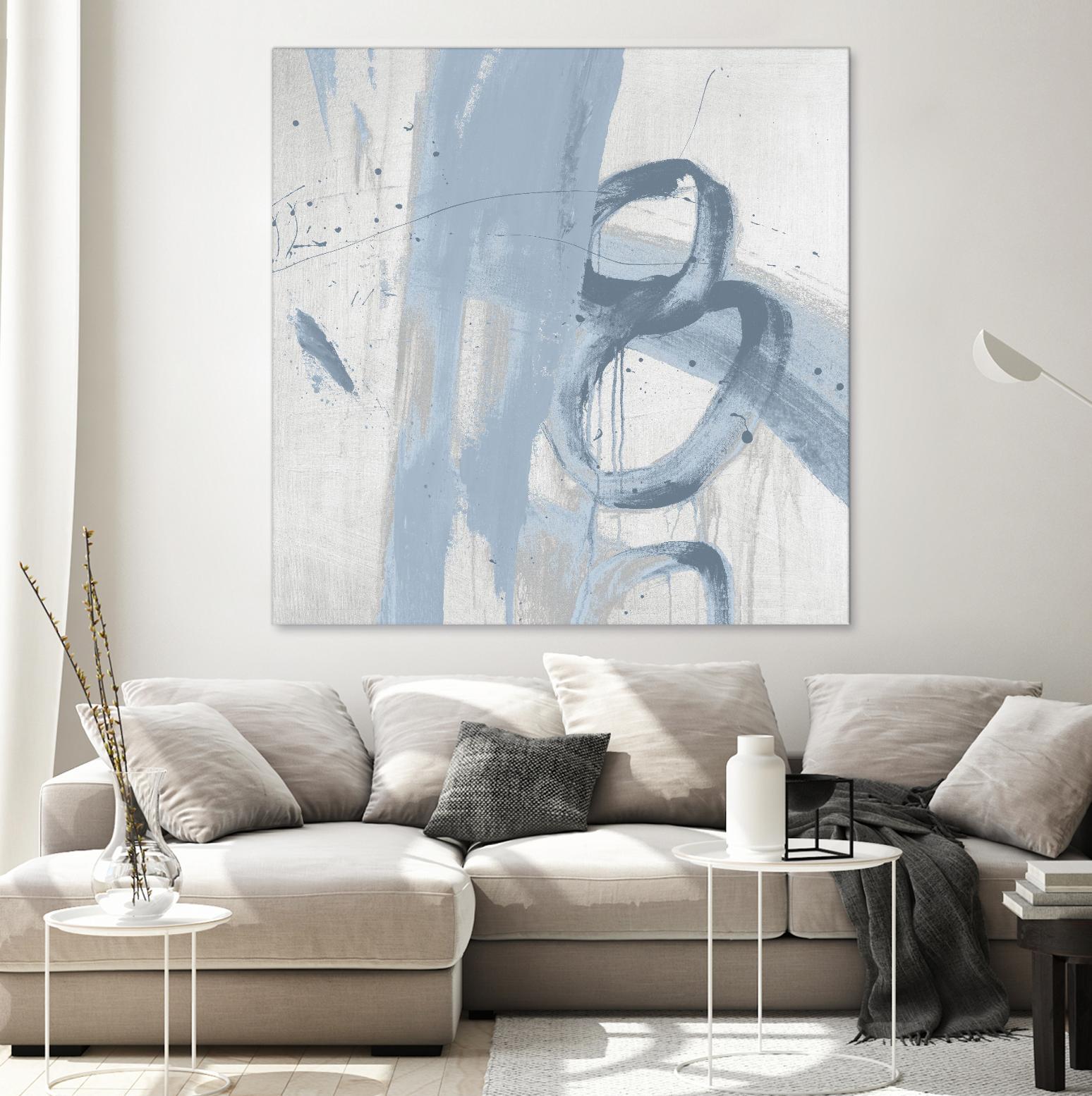 Twice Over IX by Daleno Art on GIANT ART - blue abstract abstrait