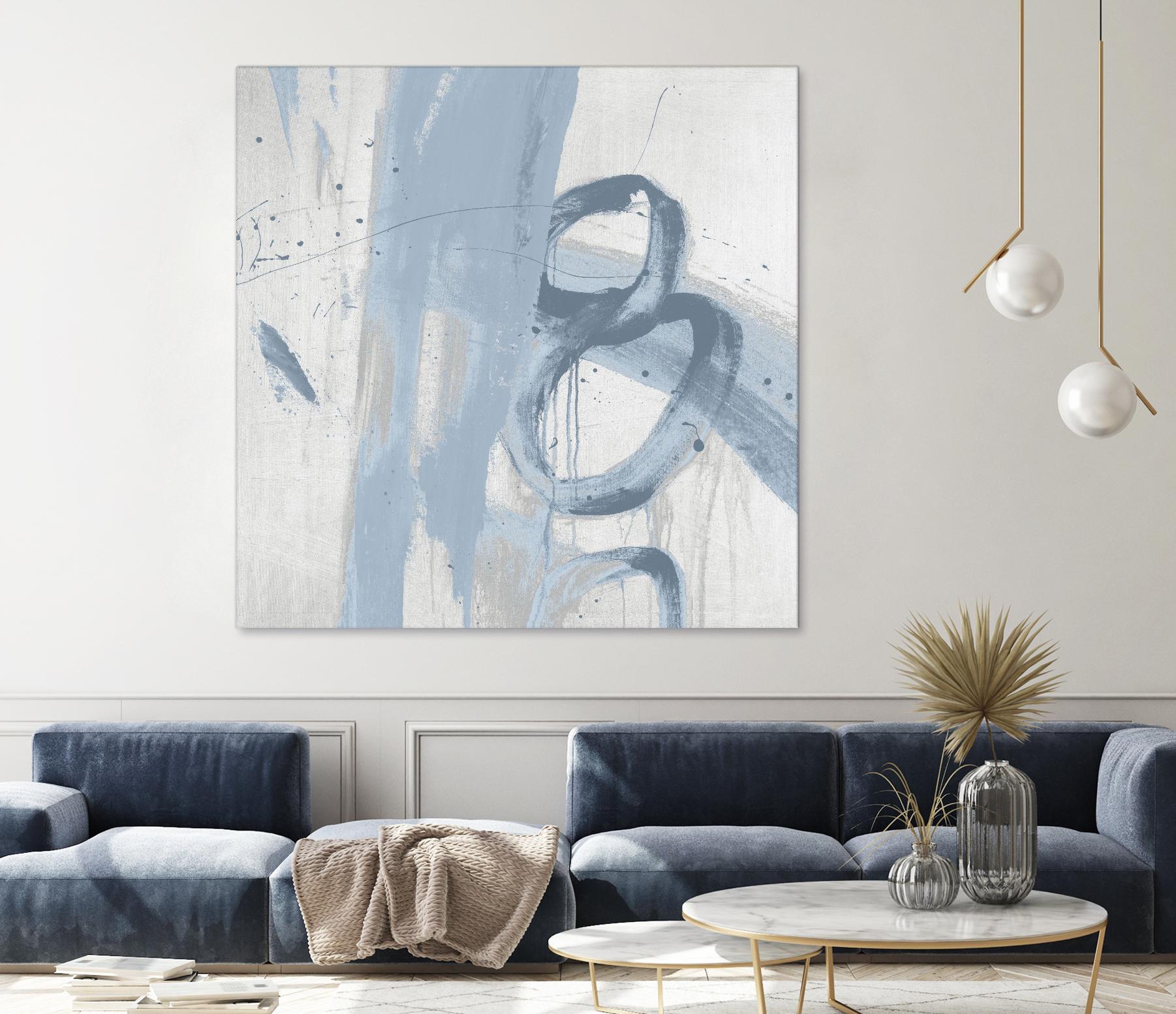 Twice Over IX by Daleno Art on GIANT ART - blue abstract abstrait