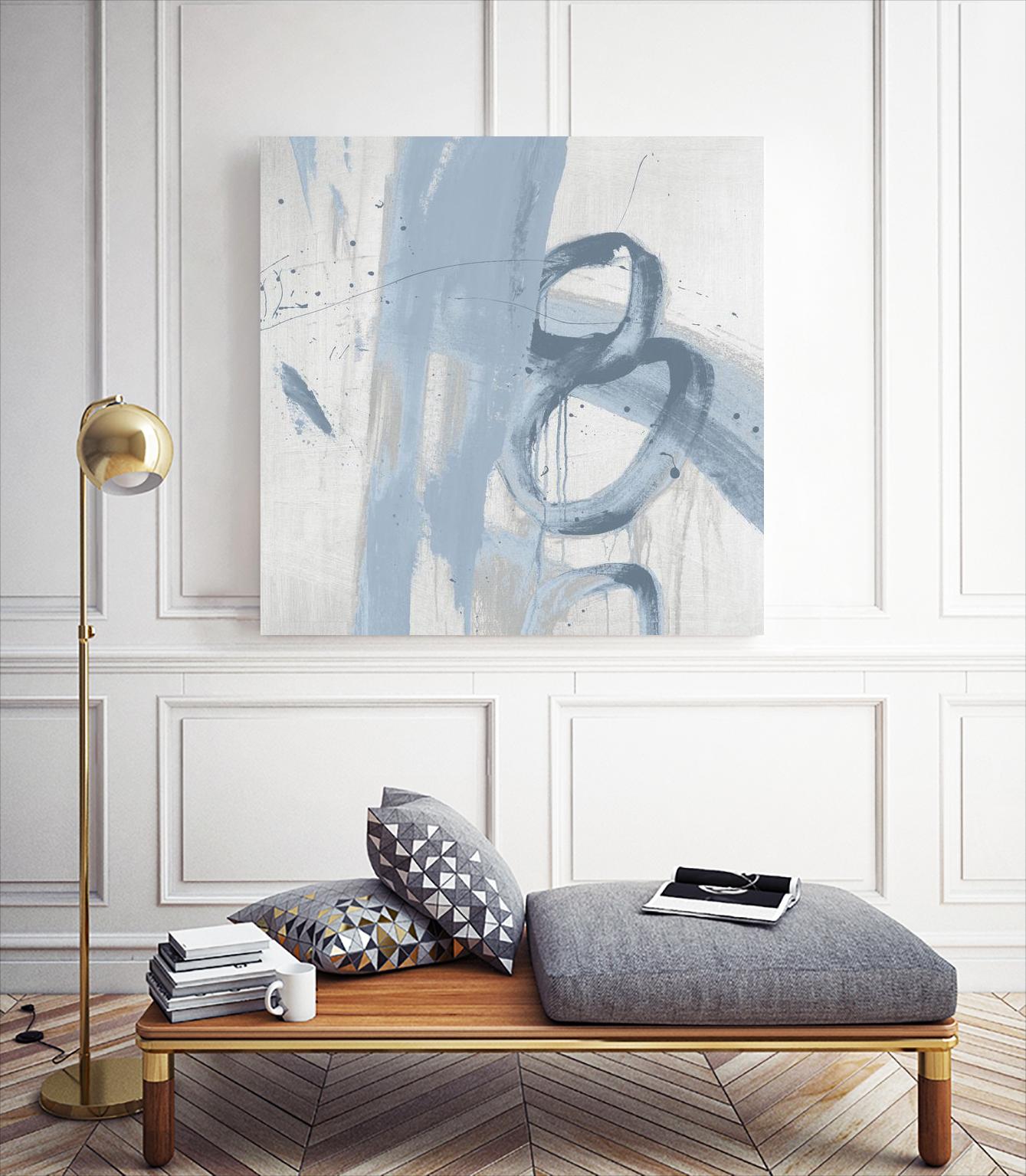 Twice Over IX by Daleno Art on GIANT ART - blue abstract abstrait