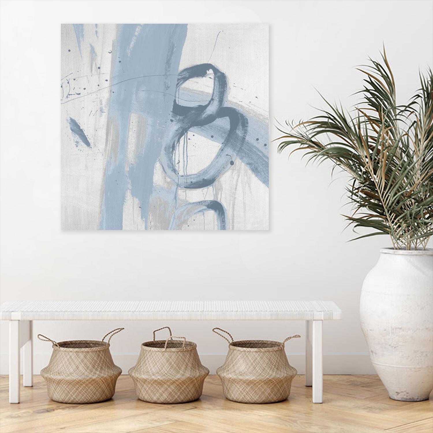 Twice Over IX by Daleno Art on GIANT ART - blue abstract abstrait