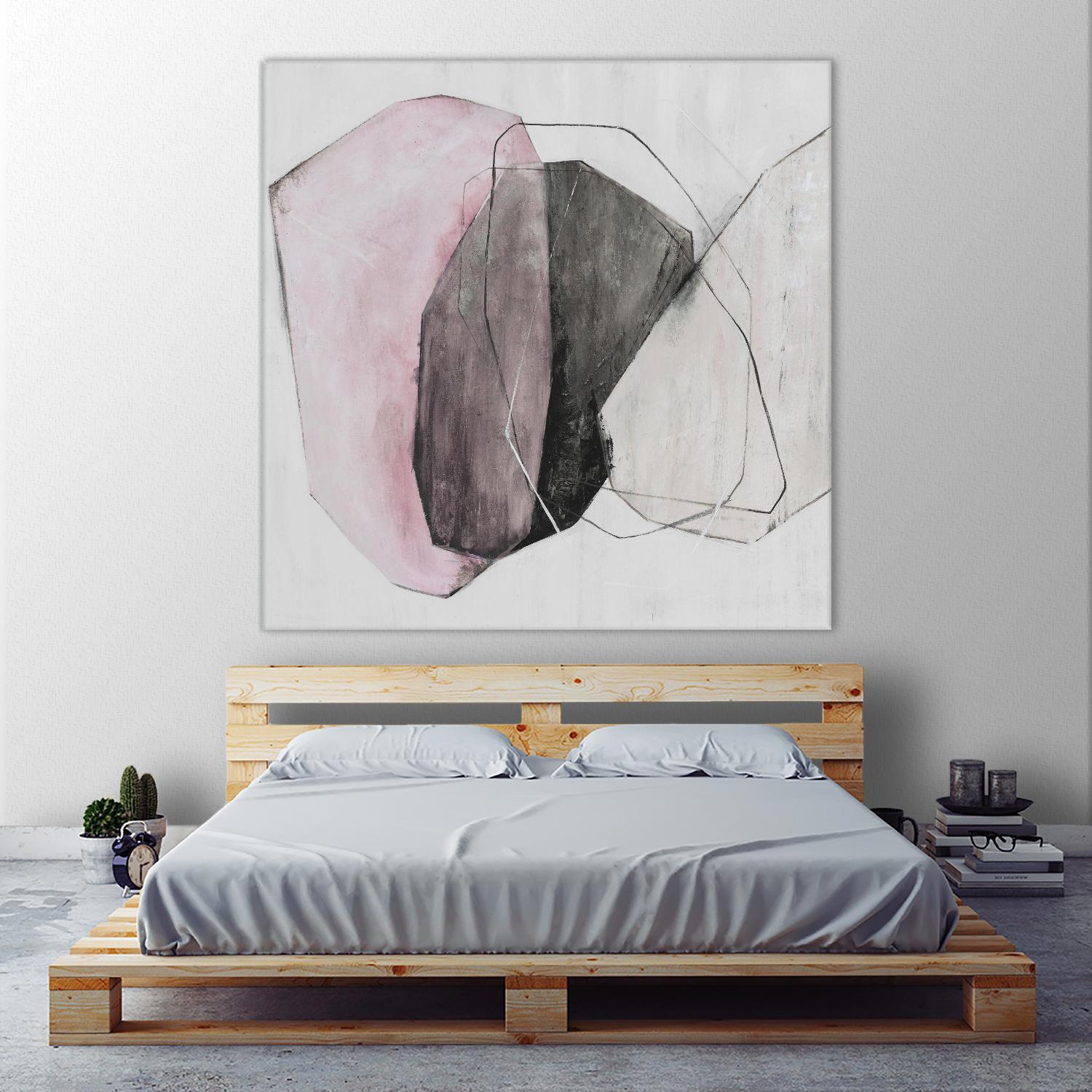 Tickled With Pink by Daleno Art on GIANT ART - pink shapes abstrait