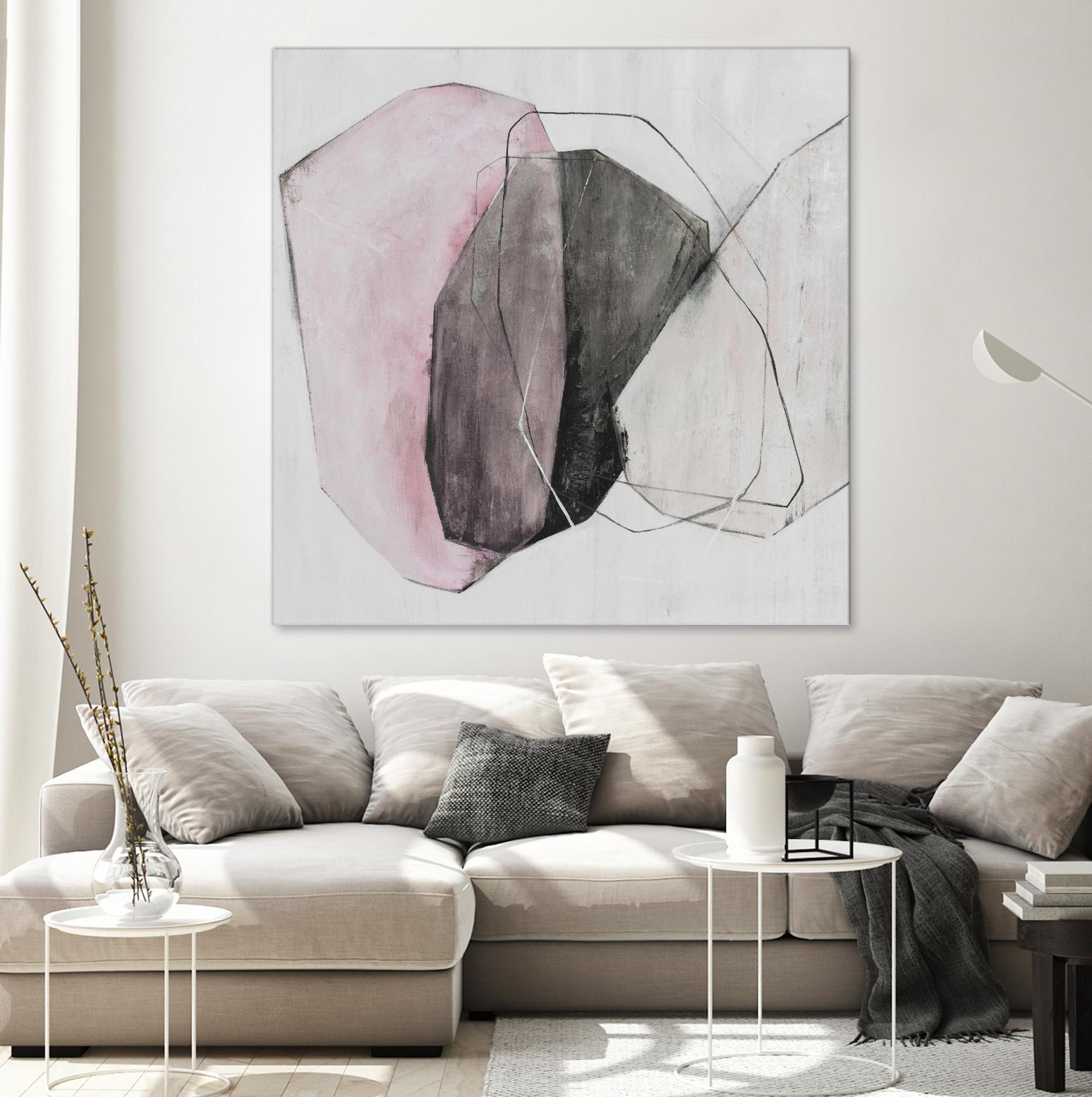 Tickled With Pink by Daleno Art on GIANT ART - pink shapes abstrait
