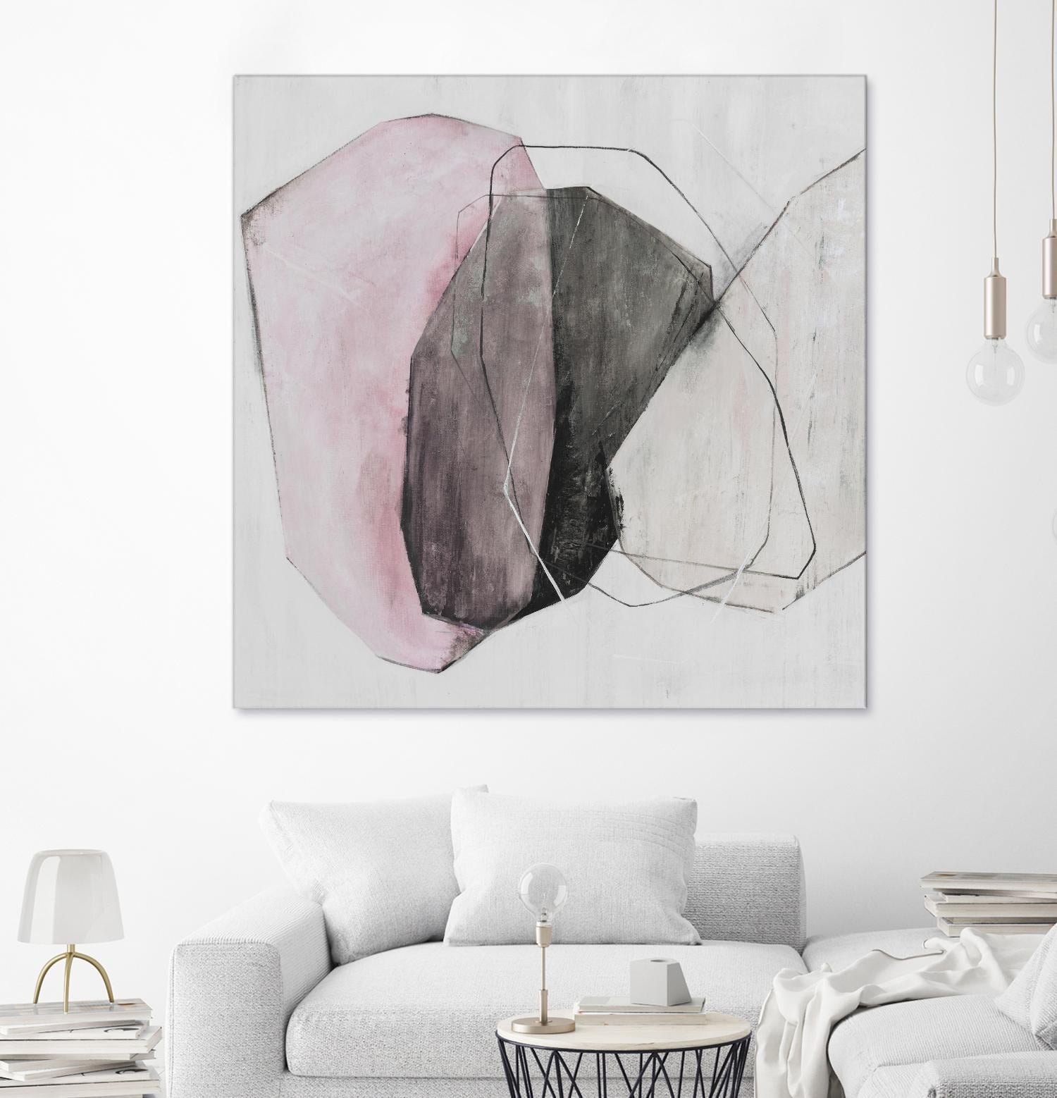 Tickled With Pink by Daleno Art on GIANT ART - pink shapes abstrait