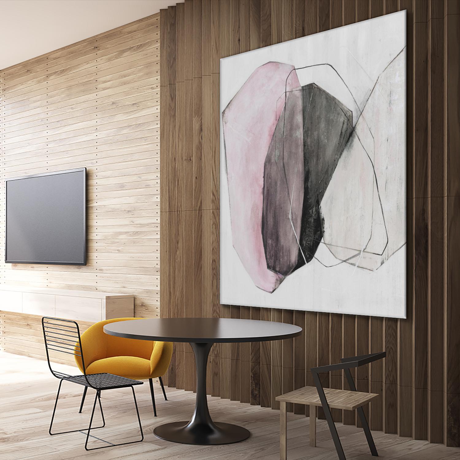 Tickled With Pink by Daleno Art on GIANT ART - pink shapes abstrait