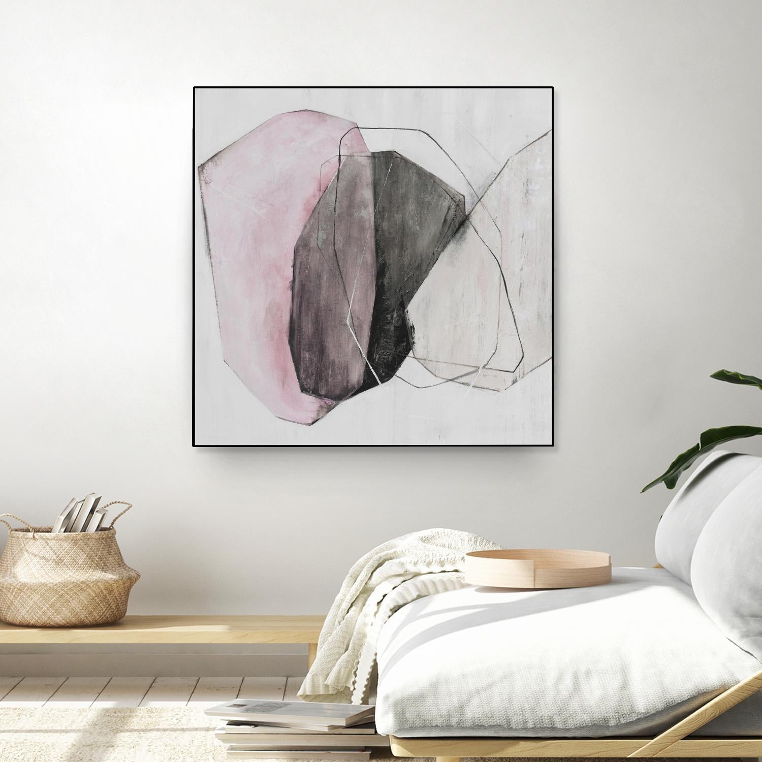 Tickled With Pink by Daleno Art on GIANT ART - pink shapes abstrait