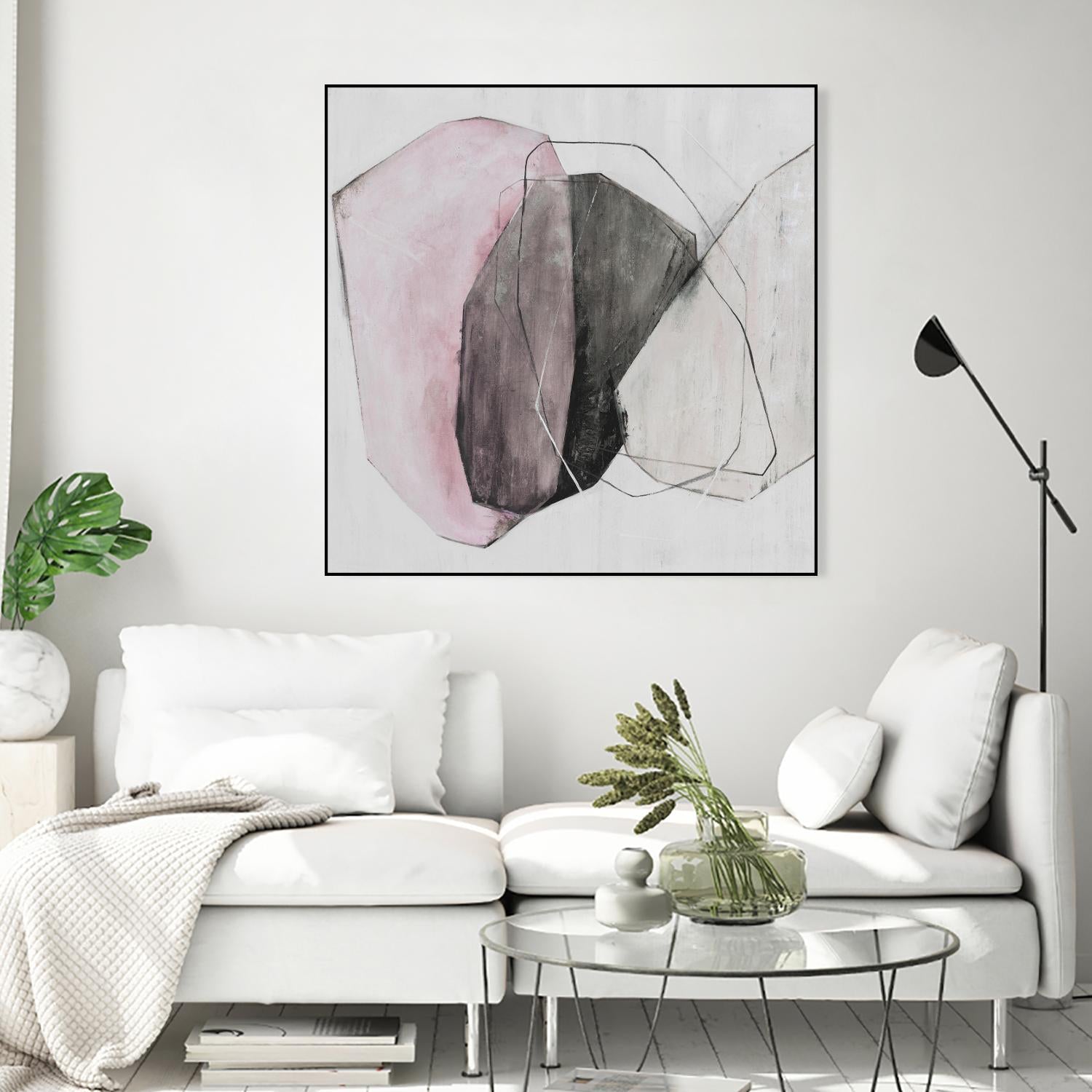 Tickled With Pink by Daleno Art on GIANT ART - pink shapes abstrait