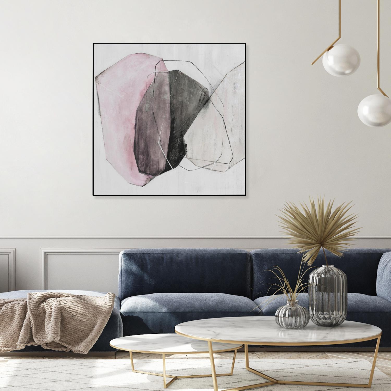 Tickled With Pink by Daleno Art on GIANT ART - pink shapes abstrait