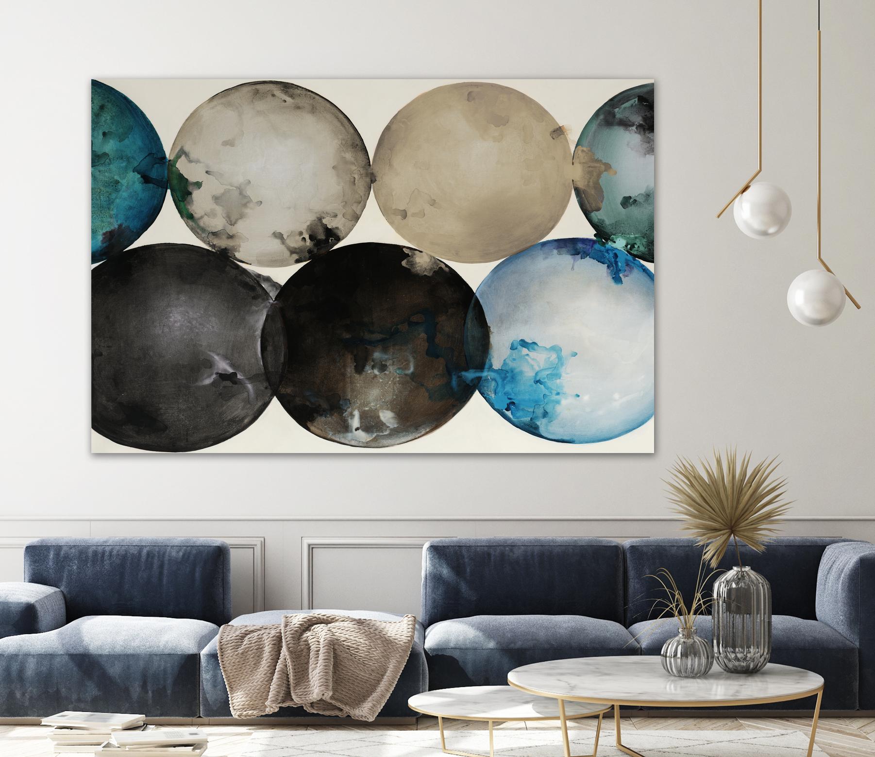 Roll to the Top by Daleno Art on GIANT ART - beige shapes circle